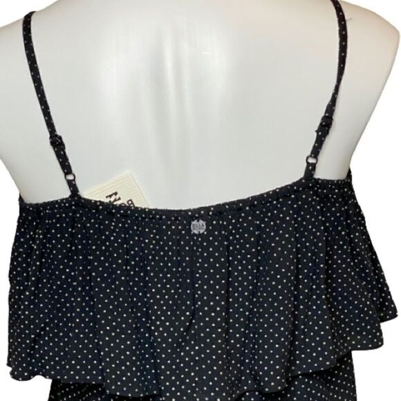 Billabong NWT summer nights black and white polka dot off shoulder top XS - Picture 10 of 16